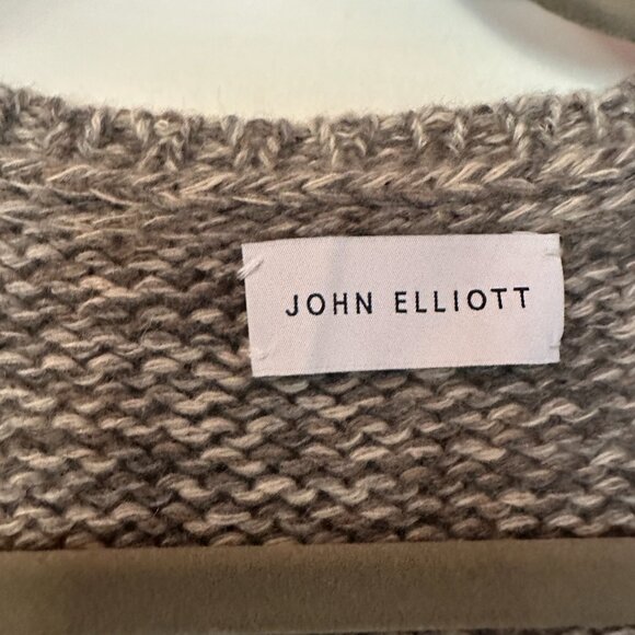 JOHN ELLIOT - MIXED CASHMERE ZIP CARDIGAN SIZE M - Picture 4 of 5